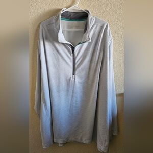 Vineyard Vines Teal and Gray Striped Pullover